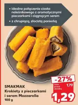 Kaufland SMAKMAK Krokiety z pieczarkami i serem Mozzarella 100 g oferta
