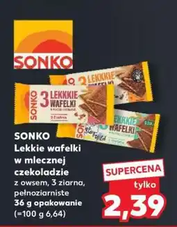 Kaufland SONKO Lekkie wafelki w mlecznej czekoladzie oferta