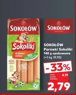 Kaufland Sokołów Parówki Sokoliki 140 g opakowanie oferta