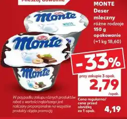 Kaufland MONTE Deser mleczny oferta