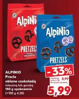 Kaufland ALPINIO Precle oblane czekoladą mleczną lub gorzką 140 g opakowanie oferta