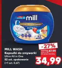 Kaufland MILL WASH Kapsułki do zmywarki Ultra All in One 52 szt. opakowanie oferta