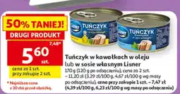 Auchan Tuńczyk w kawałkach w oleju lub w sosie własnym, Lisner oferta