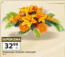 Auchan Kompozycja z kwiatów sztucznych oferta