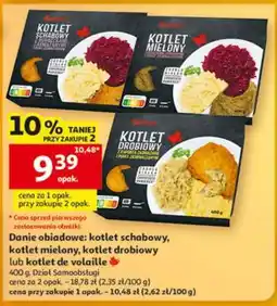 Auchan Danie obiadowe: kotlet schabowy, kotlet mielony, kotlet drobiowy lub kotlet de volaille oferta