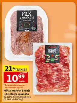 Auchan Miks smaków 3 kraje lub salami spianata oferta