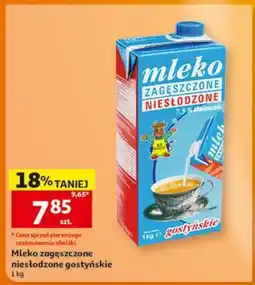 Auchan Mleko zagęszczone niesłodzone gostyńskie oferta