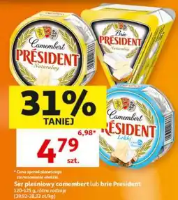 Auchan Ser pleśniowy camembert lub brie, Président oferta