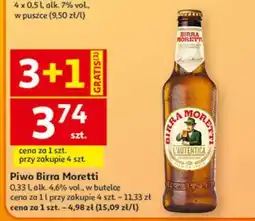 Auchan Piwo Birra Moretti oferta