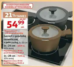 Auchan Garnek z powłoką ceramiczną, z pokrywką, śr.: 20 cm oferta