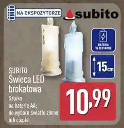 ALDI SUBITO Świeca LED brokatowa oferta