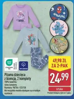 ALDI Piżama dziecięca z licencją, 2 komplety oferta