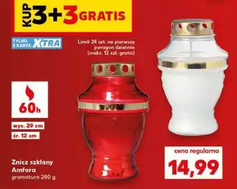 Kaufland Znicz szklany Amfora oferta