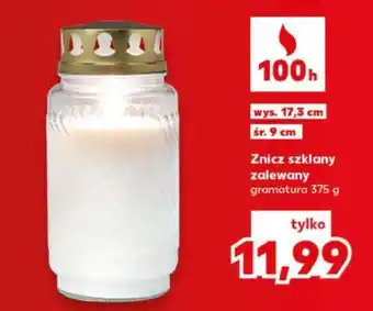 Kaufland Znicz szklany zalewany oferta
