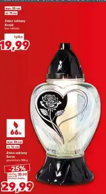 Kaufland Znicz szklany Serce oferta