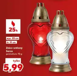 Kaufland Znicz szklany Serce oferta