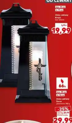 Kaufland Znicz szklany Krzyż oferta