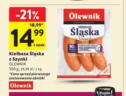 Intermarche Kiełbasa śląska z szynki Olewnik oferta