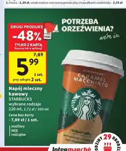 Intermarche Napój mleczny kawowy Starbucks oferta