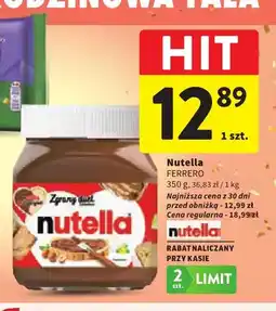 Intermarche Krem Nutella Ferrero oferta