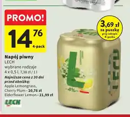 Intermarche Napój piwny Lech Apple Lemongrass 4-pak oferta