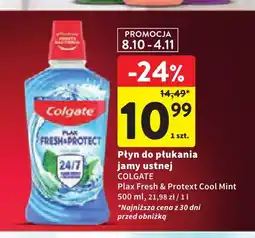 Intermarche Płyn do płukania jamy ustnej Colgate Plax Fresh & Protect Cool Mint oferta