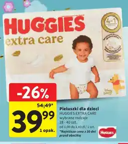 Intermarche Pieluszki dla dzieci Huggies Extra Care oferta