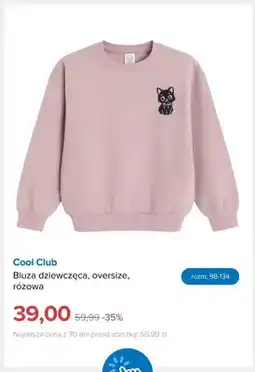 Smyk Bluza dziewczęca oversize różowa Cool Club oferta