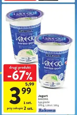 Intermarche Jogurt typ grecki Bakoma oferta