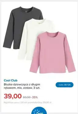 Smyk Bluzka dziewczęca z długim rękawem 3-pak Cool Club oferta
