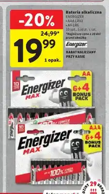 Intermarche Bateria alkaliczna Aaa LR03 Energizer oferta