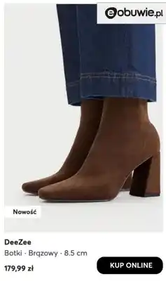 eobuwie Botki brązowy 8,5 cm DeeZee oferta