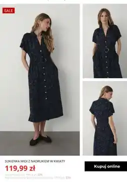 Greenpoint Sukienka midi z nadrukiem w kwiaty Greenpoint oferta