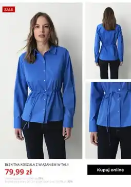 Greenpoint Błękitna koszula z wiązaniem w talii Greenpoint oferta