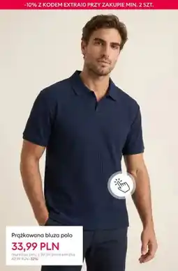 Sinsay Prążkowana bluza polo oferta