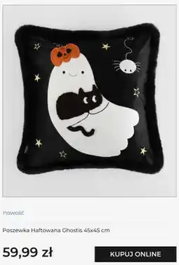 Home&You Poszewka haftowana Ghostis 45x45 cm home & you oferta