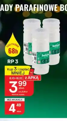 Chorten Wkład parafinowy Bolsius Rp 3 oferta