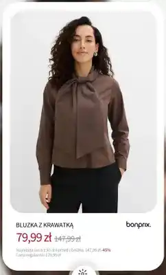 BonPrix Bluzka z krawatką Bonprix oferta