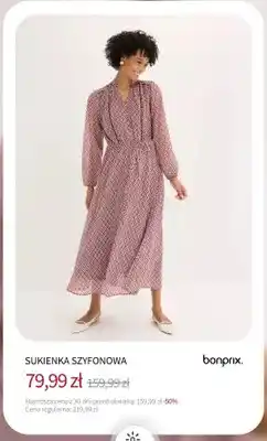 BonPrix Sukienka szyfonowa Bonprix oferta