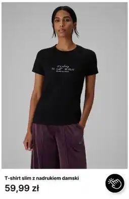 4F T-shirt slim z nadrukiem damski 4F oferta