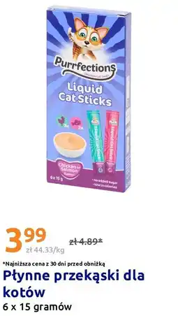 Action Płynne przekąski dla kotów Purrfections Liquid Cat Sticks oferta