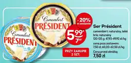 Żabka Ser Camembert lekki Président oferta