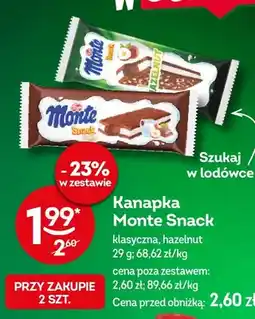 Żabka Kanapka Monte Snack hazelnut oferta