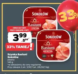 Netto Szynka Basiuni plastry Sokołów oferta
