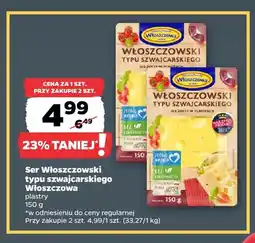 Netto Ser włoszczowski typu szwajcarskiego w plastrach Włoszczowa oferta