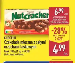 ALDI Czekolada mleczna z całymi orzechami laskowymi Choceur oferta