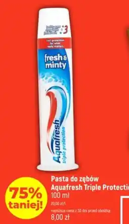 Dealz Pasta do zębów Aquafresh Triple Protection oferta