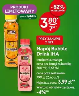 Żabka Napój Bubble Drink IHA truskawka oferta