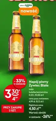 Żabka Napój piwny Żywiec Białe imbir oferta