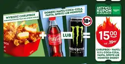 Żabka Zestaw Chrupbox + napój 500 ml Coca-Cola, Fanta, Sprite lub Monster Energy oferta